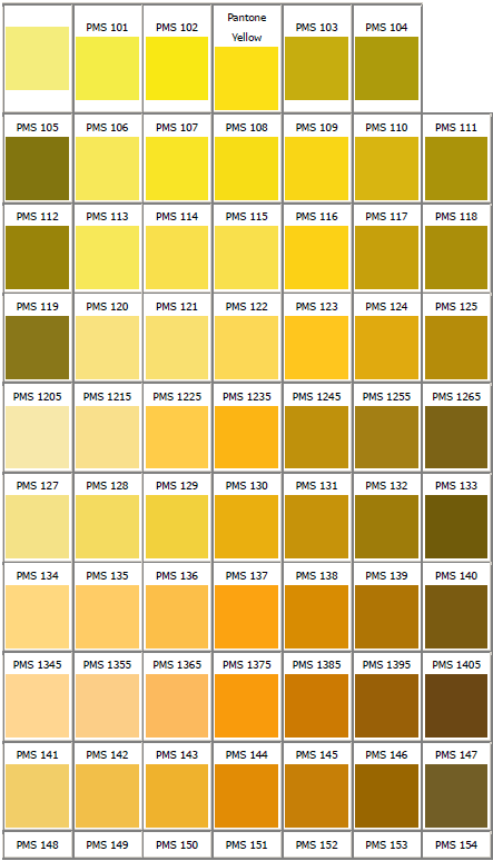 Military Color Chart