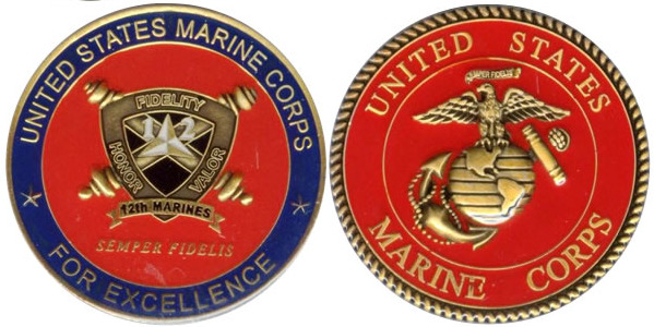 Custom Marine Challenge Coins - Unit Coins